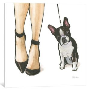 Frenchie Textured Canvas Painting ◈ 14x14 Walking Heels